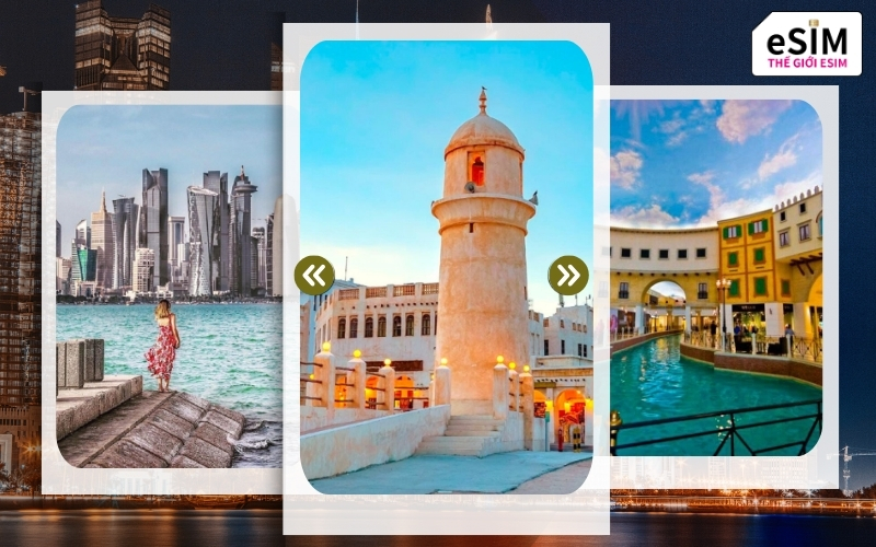 Kết nối 5G xuyên suốt từ sa mạc Safari đến Doha hiện đại cùng eSIM Qatar Ooredoo.